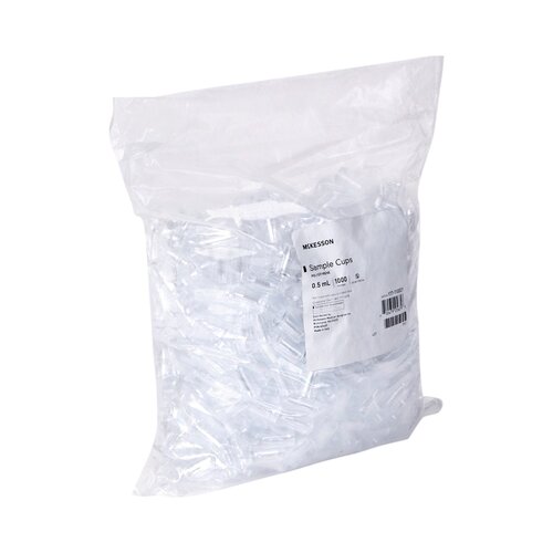 MON1183151BG - McKesson - McKesson McKesson Sample Cup 0.5 mL, Clear, 13.55 X 24.50 mm, Without Caps
