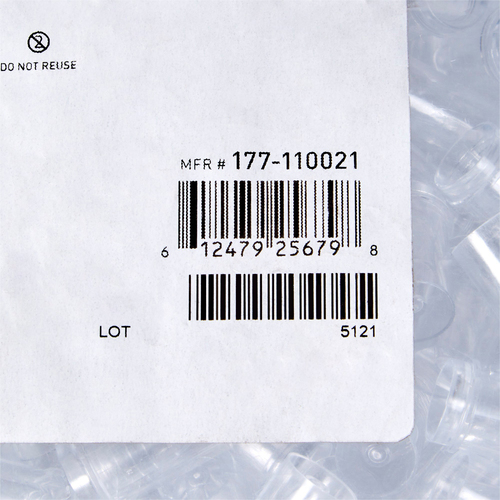 MON1183151BG - McKesson - McKesson McKesson Sample Cup 0.5 mL, Clear, 13.55 X 24.50 mm, Without Caps
