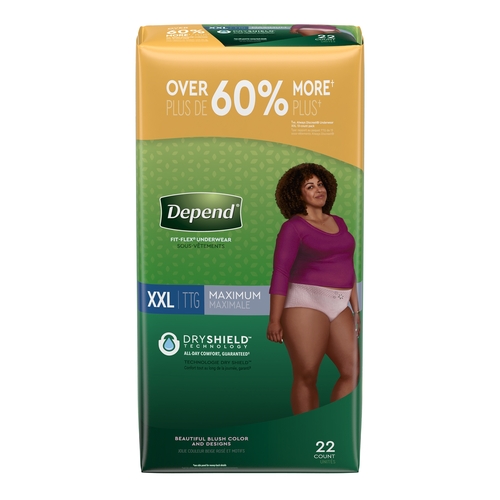 Depend Female Adult Absorbent Underwear Depend FIT-FLEX Pull On with Tear  Away Seams 2X-Large Disposable Heavy Absorbency, 22/PK - Kimberly Clark  Professional 53306 PK - Betty Mills