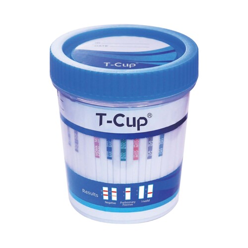 MON1185019CS - Wondfo - Wondfo Drugs of Abuse Test Kit T-Cup AMP, BAR, BUP, BZO, COC, mAMP/MET, MDMA, MOP, MTD, OXY, PCP, THC (CR, pH, SG) 25 Tests CLIA Waived