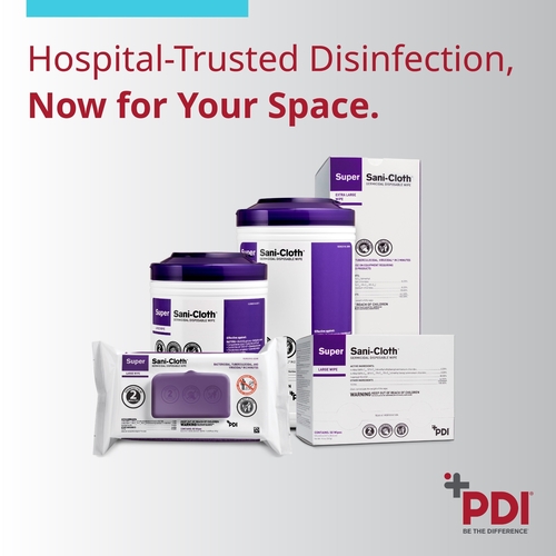 MON1186308CS - PDI - PDI Super Sani-Cloth Surface Disinfectant Cleaner Premoistened Germicidal Manual Pull Wipe 80 Count Soft Pack Alcohol Scent NonSterile, 9/CS