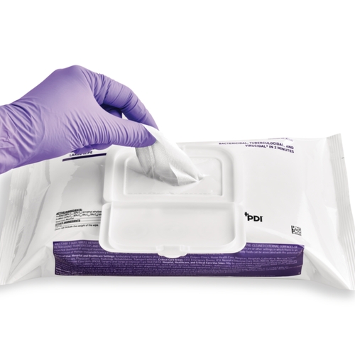 MON1186308CS - PDI - PDI Super Sani-Cloth Surface Disinfectant Cleaner Premoistened Germicidal Manual Pull Wipe 80 Count Soft Pack Alcohol Scent NonSterile, 9/CS