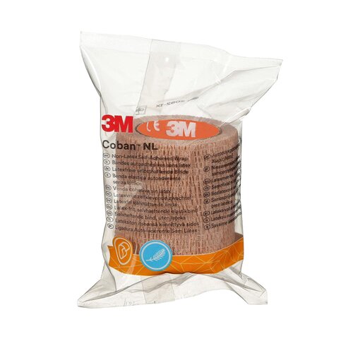 MON1190016CS - Solventum Corporation - Solventum Corporation Cohesive Bandage 3M Coban NL 2 Inch X 2 Yard Self-Adherent Closure Tan NonSterile Standard Compression