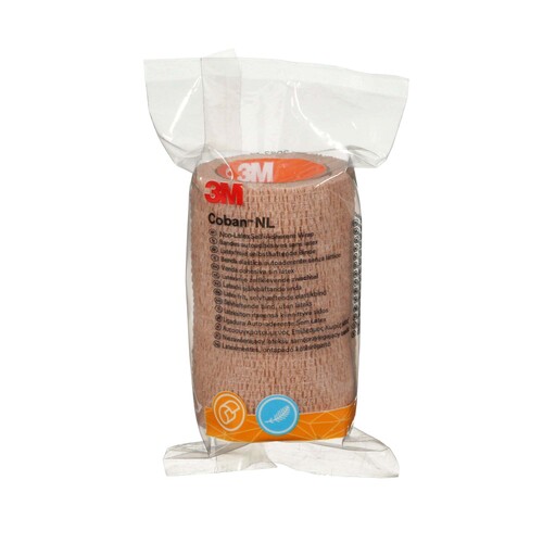 MON1190017BG - 3M - Cohesive Bandage 3M&trade; Coban&trade; NL 3 Inch X 2 Yard Self-Adherent Closure Tan NonSterile Standard Compression, 1/BG