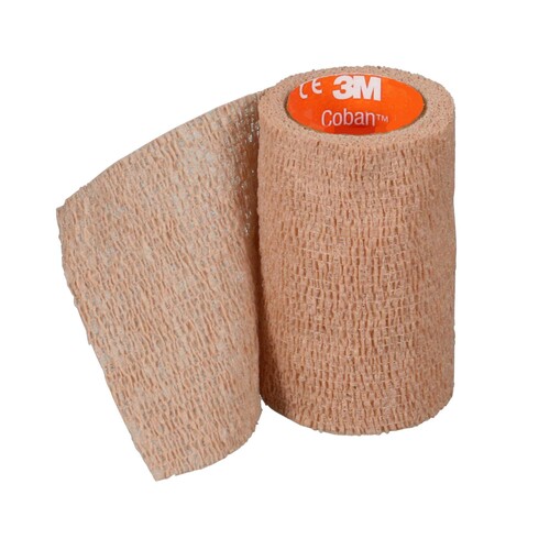 MON1190017BG - 3M - Cohesive Bandage 3M&trade; Coban&trade; NL 3 Inch X 2 Yard Self-Adherent Closure Tan NonSterile Standard Compression, 1/BG