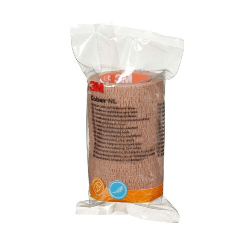 MON1190017BG - 3M - Cohesive Bandage 3M&trade; Coban&trade; NL 3 Inch X 2 Yard Self-Adherent Closure Tan NonSterile Standard Compression, 1/BG