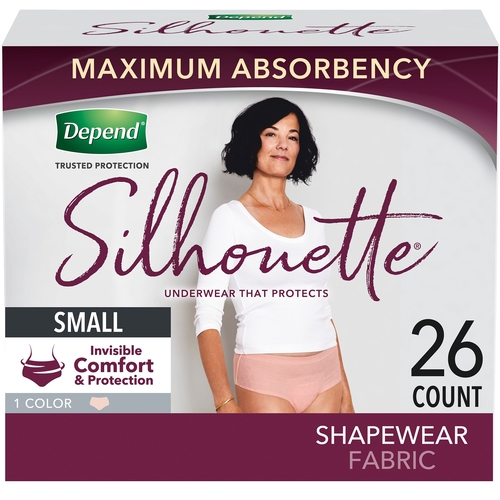 Depend Female Adult Absorbent Underwear Depend Silhouette Pull On with Tear  Away Seams Small Disposable Heavy Absorbency, 52/CS - Kimberly Clark  Professional 51449 CS - Betty Mills