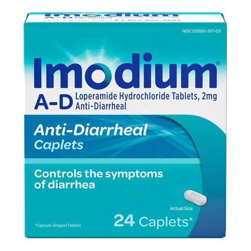 MON1193180CT - Johnson & Johnson - Imodium&reg; Anti-Diarrheal A-D 2 mg Strength, 24 Caplets per Box