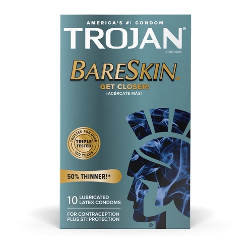 MON1193266BX - Church & Dwight - Condom Trojan&reg; Bareskin Lubricated 10 per Box