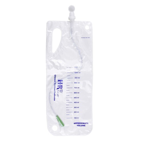 MON1195197EA - HR Pharmaceuticals - HR Pharmaceuticals Intermittent Closed System Catheter TruCath&trade; Straight Tip 10 Fr. Without Balloon, 1/EA