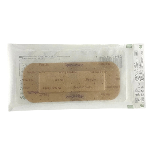 MON1195995BX - Molnlycke Healthcare - Molnlycke Healthcare Silicone Foam Dressing Mepilex Border Flex Lite 2 X 5 Inch Rectangle Adhesive with Border Sterile, 5/BX
