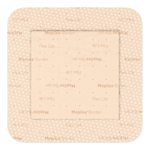 MON1195996EA - Molnlycke Healthcare - Molnlycke Healthcare Thin Foam Dressing Mepilex Border Flex Lite 3 X 3 Inch With Border Film Backing Silicone Adhesive Square Sterile