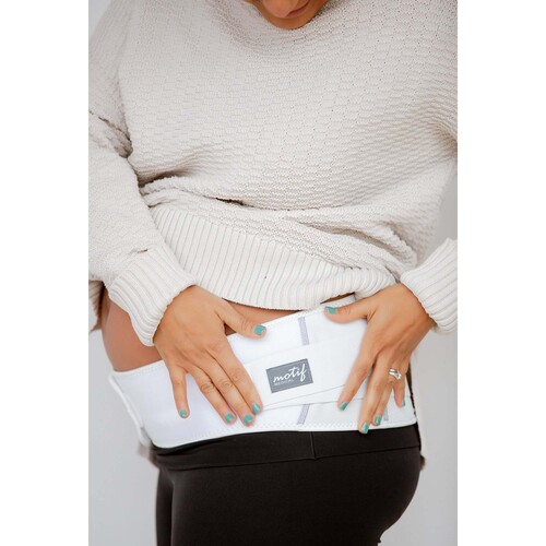 MON1196062EA - Motif Medical - Motif Medical Maternity Support Belt Medium Hook and Loop Closure 41 to 48 Inch Under Belly Circumference Adult
