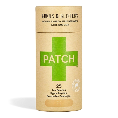 MON1197640CT - Nutricare - Adhesive Strip Patch&trade; Burns and Blisters 3/4 X 3 Inch Bamboo s/b Bamboo / Aloe Vera Rectangle Tan Sterile