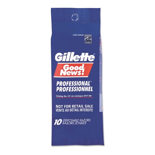 MON1198656PK - Procter & Gamble - Personal Razor with Lubricating Strip Gillette Good News Single Edge Twin Blade NonSterile Disposable