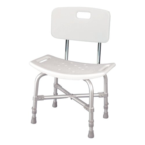 MON1205414CS - McKesson - Bath Bench Without Arms Aluminum Frame With Backrest 20 Inch Seat Width 500 lbs. Weight Capacity, 1 Case