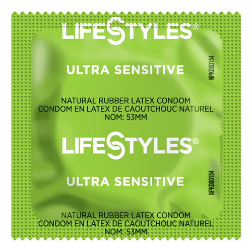 MON1206381CS - Sxwell USA - Condom Lifestyles Ultra Sensitive Lubricated One Size Fits Most 1,008 per Case, 1 Case