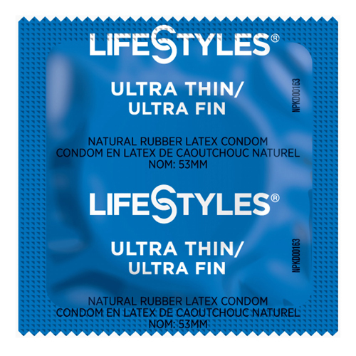 MON1206388CS - Sxwell USA - Condom Lifestyles Ultra Thin Lubricated One Size Fits Most 1,008 per Case, 1 Case