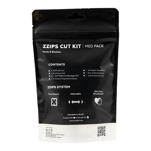MON1207747EA - MyMedic - Med Packs Zzips First Aid Kit for Cuts, Lacerations in Portable Pouch, 1/EA