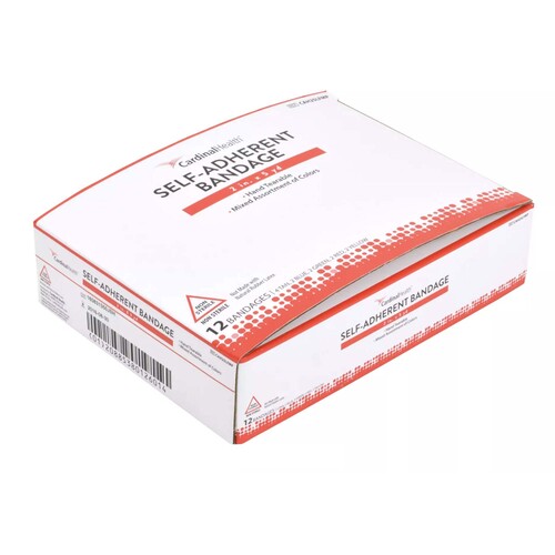 MON1211014CS - Cardinal - Cardinal Cohesive Bandage 2 Inch X 5 Yard Self-Adherent Closure Assorted Colors NonSterile Standard Compression