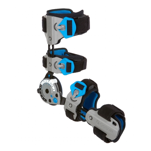 MON1211095EA - Ossur - Post-Op Elbow Brace Rebound One Size Fits Most D-Ring / Hook and Loop Strap Closure Right Arm Black / Blue / Gray, 1/EA