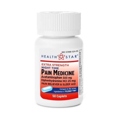 Nightime Pain / Allergy Relief 500 mg Strength Acetaminophen