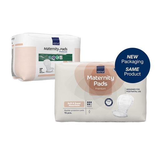 MON1218243CS - Abena - Bladder Control Pad, Maternity, 8" X 17", Moderate Absorbency, Fluff / Polymer Core, One Size Fits Most, 270 EA/CS