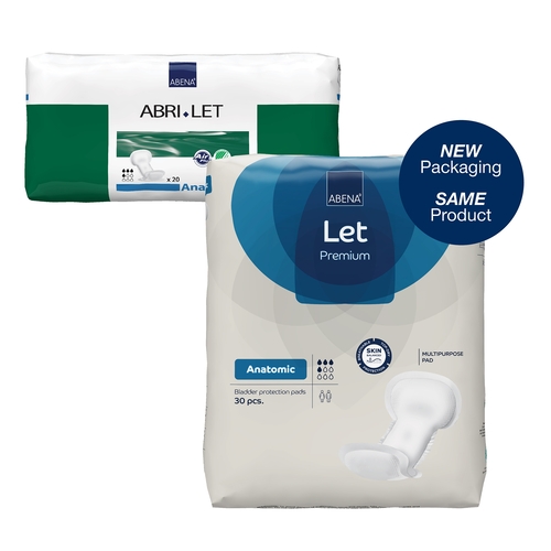 MON1218249CS - Abena - Incontinence Liner Abena Abri-Let Anatomic 8 x 17 Inch Light Absorbency Fluff / Polymer Core One Size Fits Most, 270 EA/CS