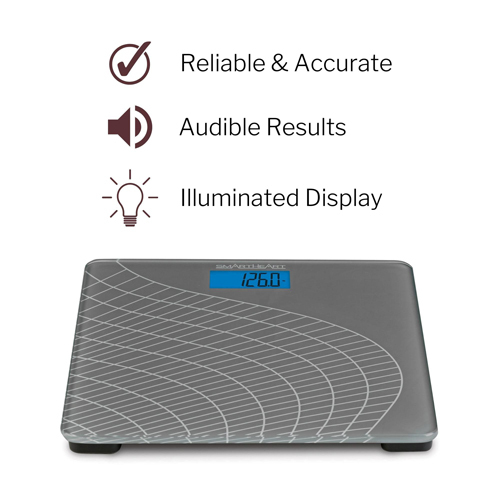 MON1218868CS - Veridian Healthcare LLC - Veridian Healthcare LLC Floor Scale Veridian Digital Display 438 lbs. / 199 kg Capacity Gray Battery Operated
