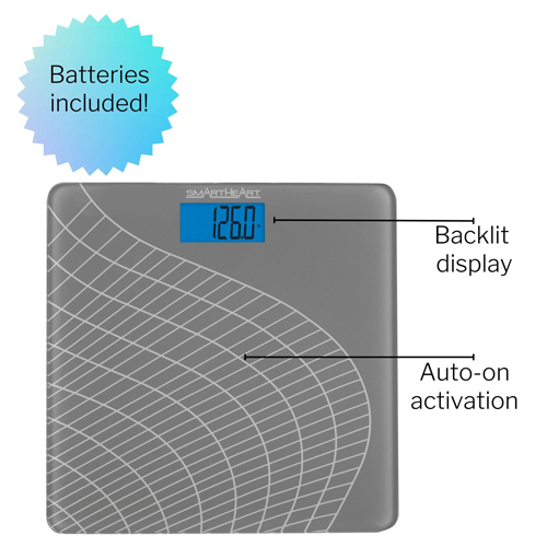 MON1218868CS - Veridian Healthcare LLC - Veridian Healthcare LLC Floor Scale Veridian Digital Display 438 lbs. / 199 kg Capacity Gray Battery Operated