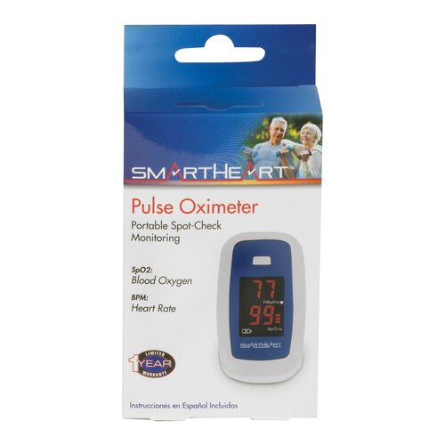 MON1218872CS - Veridian Healthcare LLC - Veridian Healthcare LLC Fingertip Pulse Oximeter SmartHeart Adult, 48 per Case
