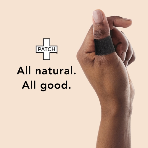 MON1219442CS - Nutricare - Nutricare Adhesive Strip with Charcoal Patch 3/4 X 3 Inch Bamboo / Activated Charcoal Rectangle Black Sterile, 25 EA/TB, 3 TB/BX, 8 BX/CS