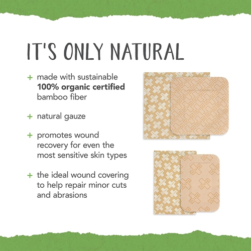 MON1219443CS - Nutricare - Nutricare Adhesive Strip Patch 2 X 3 Inch / 3 X 3 Inch Bamboo Rectangle / Square Tan Sterile, 30/CS