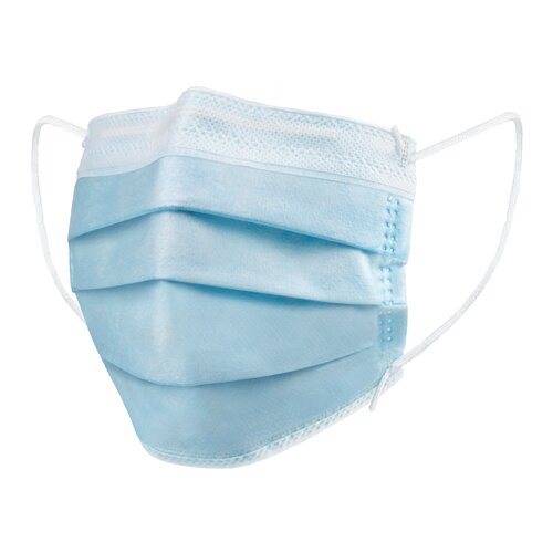 MON1221960CS - McKesson - McKesson Procedure Mask Earloops One Size Fits Most Blue NonSterile ASTM Level 3 Adult