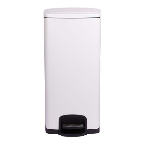 MON1223678CS - McKesson - McKesson Trash Can 32 Quart / 8 gal. White Metal Square