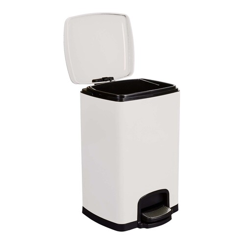MON1223684CS - McKesson - McKesson Trash Can 20 Quart / 5 gal. White Metal Square