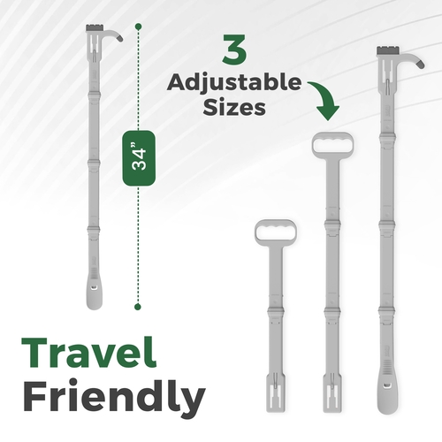 MON1228764CS - Easy To Use Products LLC - Easy To Use Products LLC Reach Right Tool - Sock Aid, Shoe Horn/Remover, Dressing Hook, 34" Length, (8/CS)