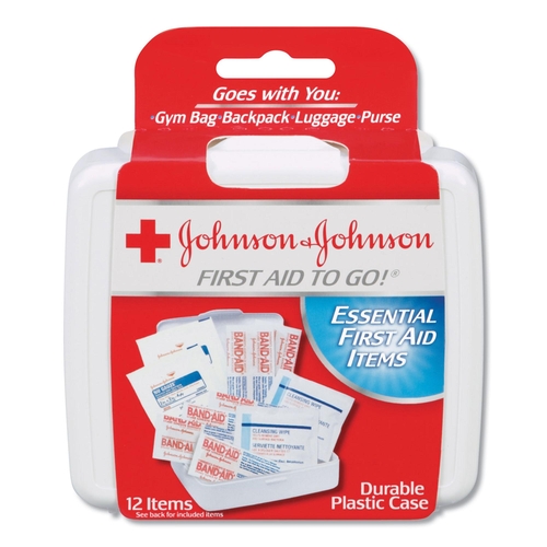 MON1228778EA - Johnson & Johnson - First Aid Kit Johnson and Johnson to Go Plastic Case
