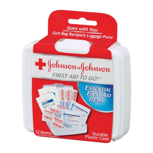 MON1228778EA - Johnson & Johnson - First Aid Kit Johnson and Johnson to Go Plastic Case