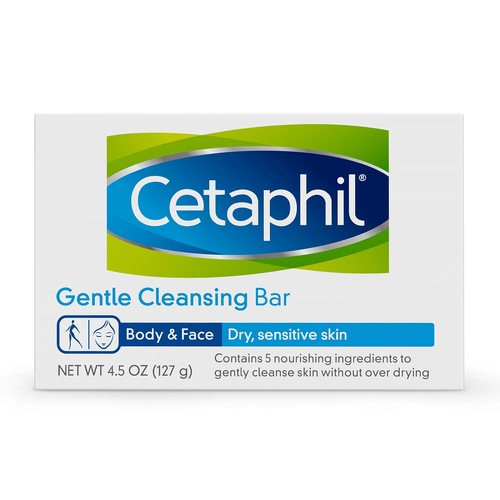MON1230042EA - Galderma Laboratories - Soap Cetaphil&reg; Gentle Cleansing Bar 4.5 oz. Box Gentle Scent