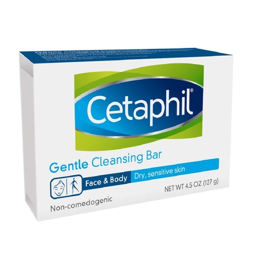 MON1230042EA - Galderma Laboratories - Soap Cetaphil&reg; Gentle Cleansing Bar 4.5 oz. Box Gentle Scent