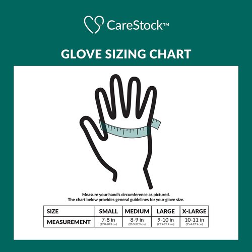 MON1230899CS - CareStock - CareStock Nitrile Standard Cuff Length Textured Fingertips, XL, NonSterile, Blue, Chemo Tested, 1800/CS