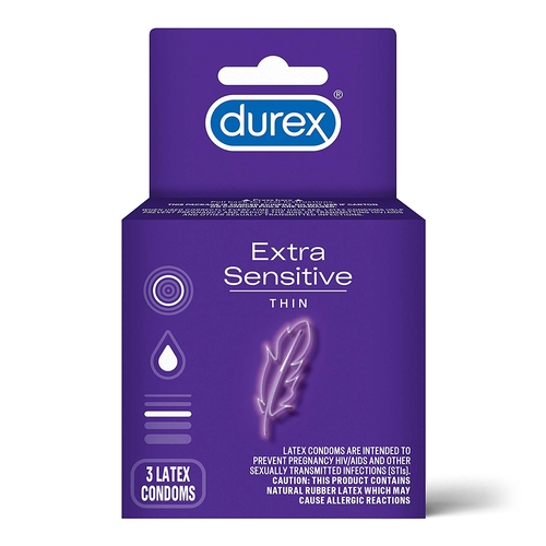 MON1231246BX - Reckitt Benckiser - Durex Lubricated X-Sensitive Condoms
