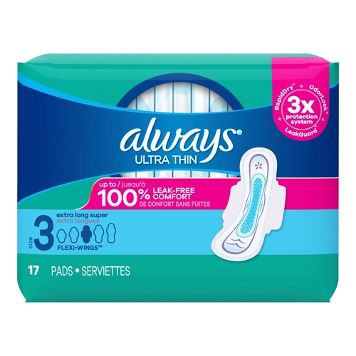  Always Ultra Thin Feminine Pads with Wings for Women