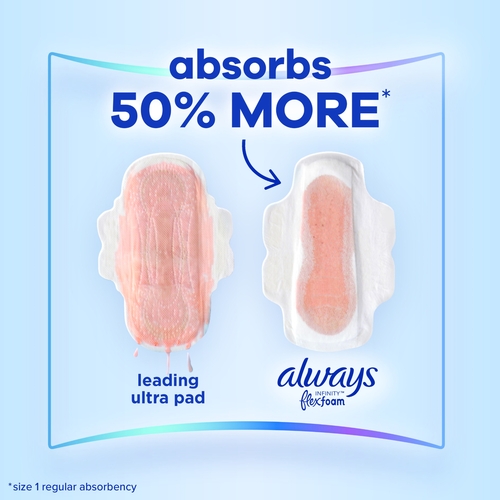 MON1231749BX - Procter & Gamble - Feminine Pad Always&reg; Infinity FlexFoam Extra Heavy Flow WIth Wings Heavy Absorbency