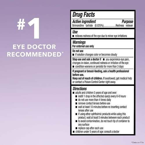 MON1231913EA - Bausch & Lomb - Lumify&trade; Redness Reliever Eye Drops, 7.5 ml Dropper Bottle