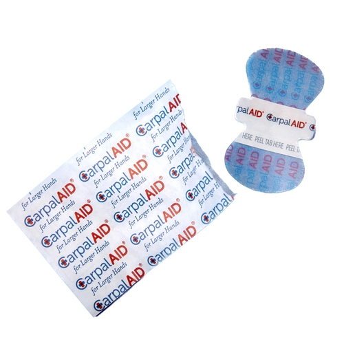 MON1233604CS - Carpal AID LLC - Carpal AID LLC Carpal AID Patch Hand-Based Carpal Tunnel Support, Plastic, Left or Right Hand, Clear, One Size Fits Most (6/PK, 48 PKS/CS)