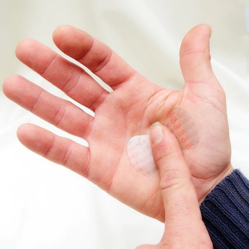 MON1233610CS - Carpal AID LLC - Carpal AID LLC Carpal AID Patch Hand-Based Carpal Tunnel Support, Plastic, Left or Right Hand, Clear, Large, 20/PK, 48PK/CS