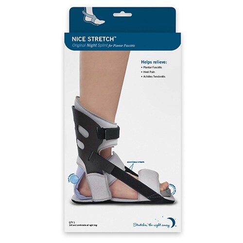 MON1234341CS - Brown Medical - Brown Medical Plantar Fasciitis Night Splint with Ice Pack Nice Stretch&reg; Original with Polar Ice&reg; Large Buckle / Hook and Loop Closure Male 9 to 11 / Female 10 to 12 Left or Right Foot