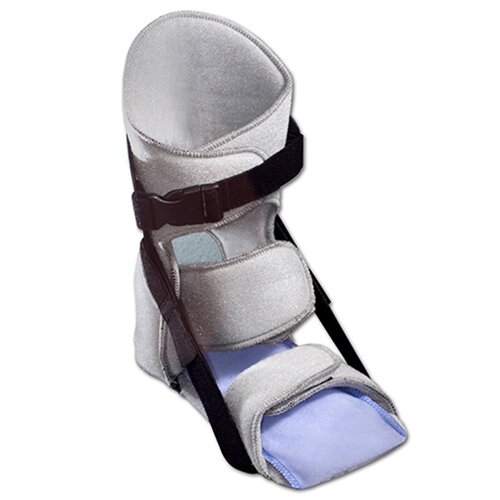 MON1234341CS - Brown Medical - Brown Medical Plantar Fasciitis Night Splint with Ice Pack Nice Stretch&reg; Original with Polar Ice&reg; Large Buckle / Hook and Loop Closure Male 9 to 11 / Female 10 to 12 Left or Right Foot
